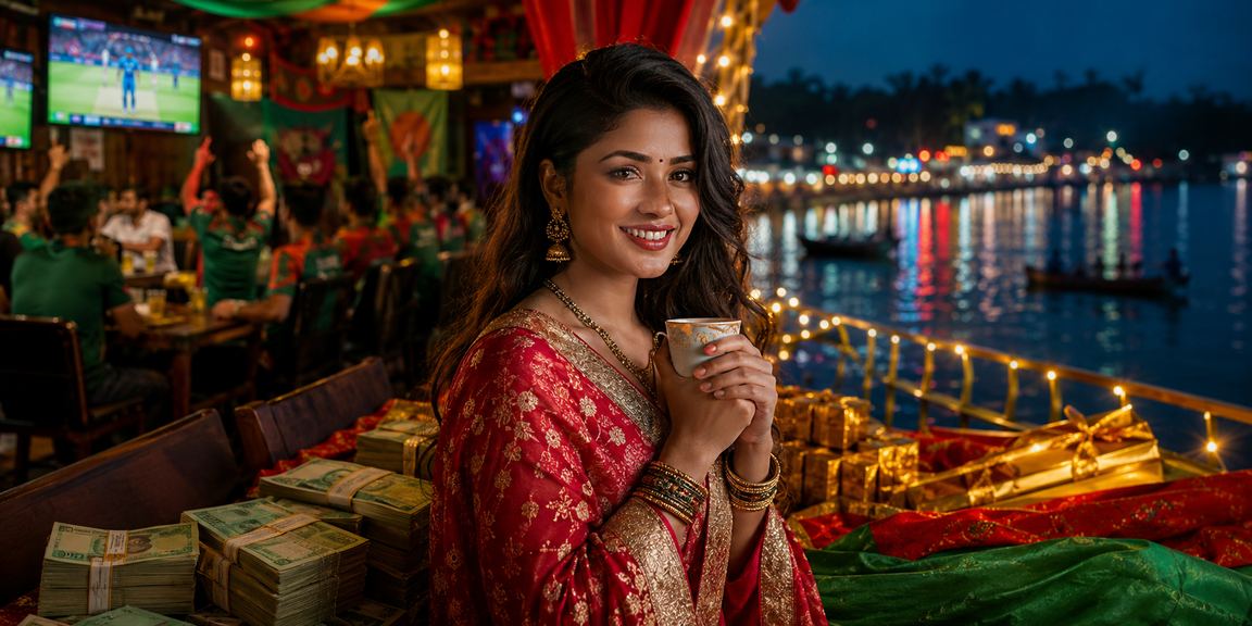 রাঙামাটিতে ক্রিকেট বেটিং উপভোগ করছেন একজন বাংলাদেশি মডেল
